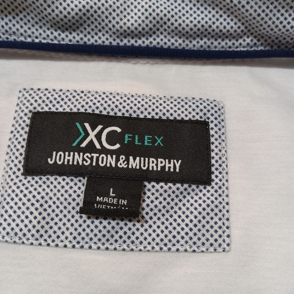 Johnston & Murphy XC Flex Men's Long Sleeve Button Down Shirt Large White - Picture 3 of 6